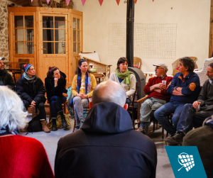 Échange entre acteurs du secteur agricole lors du Café Installation – Transmission dans les Monts du Pilat.