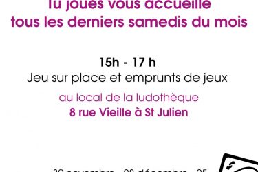 Après-midi emprunts et jeux sur place à « Tu joues ? »_Saint-Julien-Molin-Molette