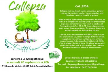 Concert « Callepsa »_Saint-Genest-Malifaux