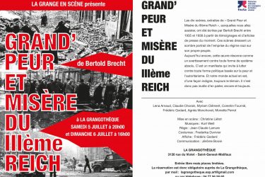 Théâtre « Grand&rsquo;Peur et Misère du IIIème Reich »_Saint-Genest-Malifaux