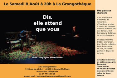 Théâtre en chanson « Dis, elle attend que vous »_Saint-Genest-Malifaux